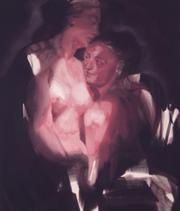 Against a wall of night, oil on canvas, 140X120, 2025