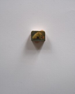 Each soul must learn the dragons name, oil on balsa wood, ca 3X4 cm, 2025