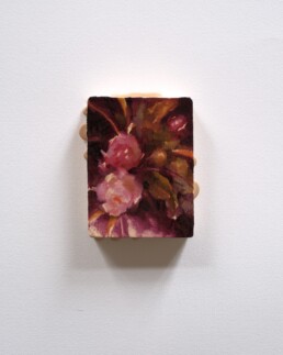 No weight, no past, no future trace, oil on balsa wood, ca 10X7,5 cm, 2025